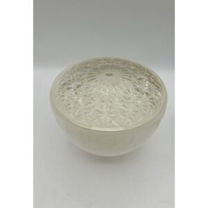 Art‎ Deco Frosted Prism Ceiling Globe Lamp Shade 4" Fitter 8" Across x 6" High